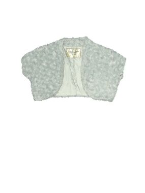 Girls Silver/Gray Faux Fur Bolero Shrug